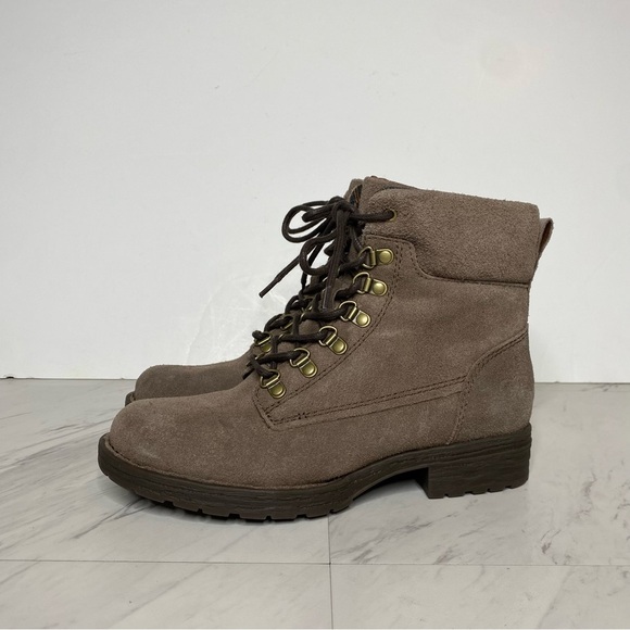 Born Codi Gray Suede Lace Up Boot 6M - Picture 14 of 14